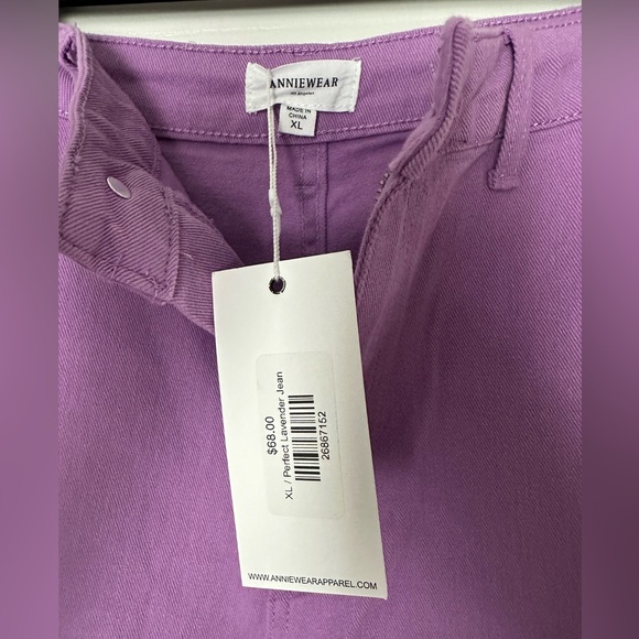 NWT Anniewear Lavender Perfect high waist wide leg Jean - Picture 4 of 7
